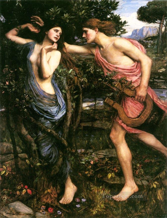 Apollo and daphne FR Greek female John William Waterhouse Oil Paintings